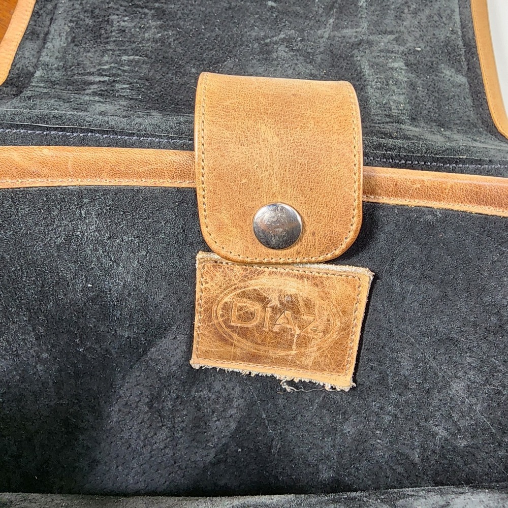 Diaz Heavy Leather Backpack Shoulder Bag Mens Womens Brown Adjustable VTG - Picture 15 of 15